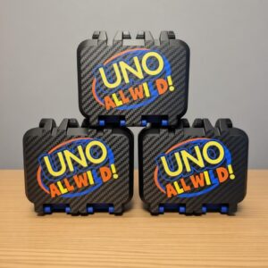 UNO All Wild Card Storage Box - 3D Printed Carbon Fiber Finish by KcPrintWorks, main product photo
