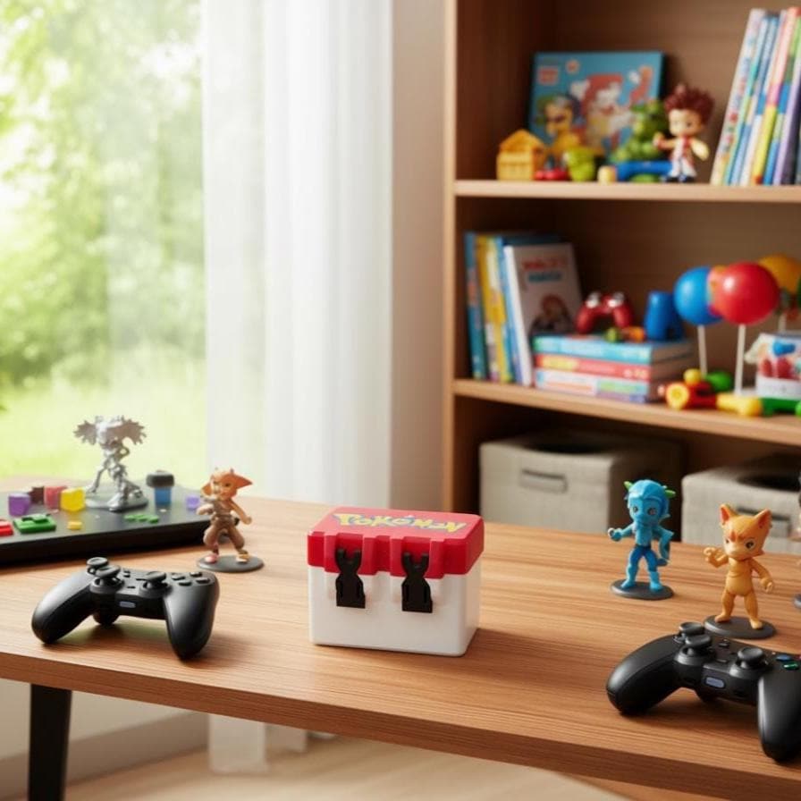 Pokémon Deck Organizer - 3D Printed Case for 100–110 Cards by KcPrintWorks, side view