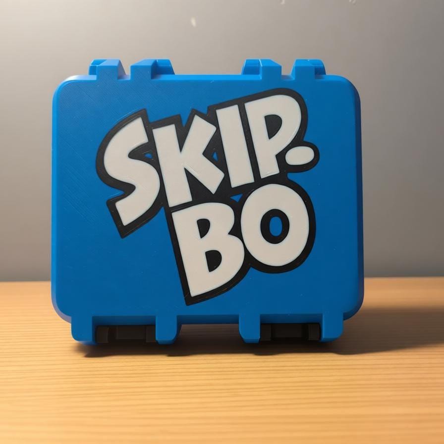 Skip-Bo Card Game Travel Case - Storage Box with Card Holder by KcPrintWorks, additional product view