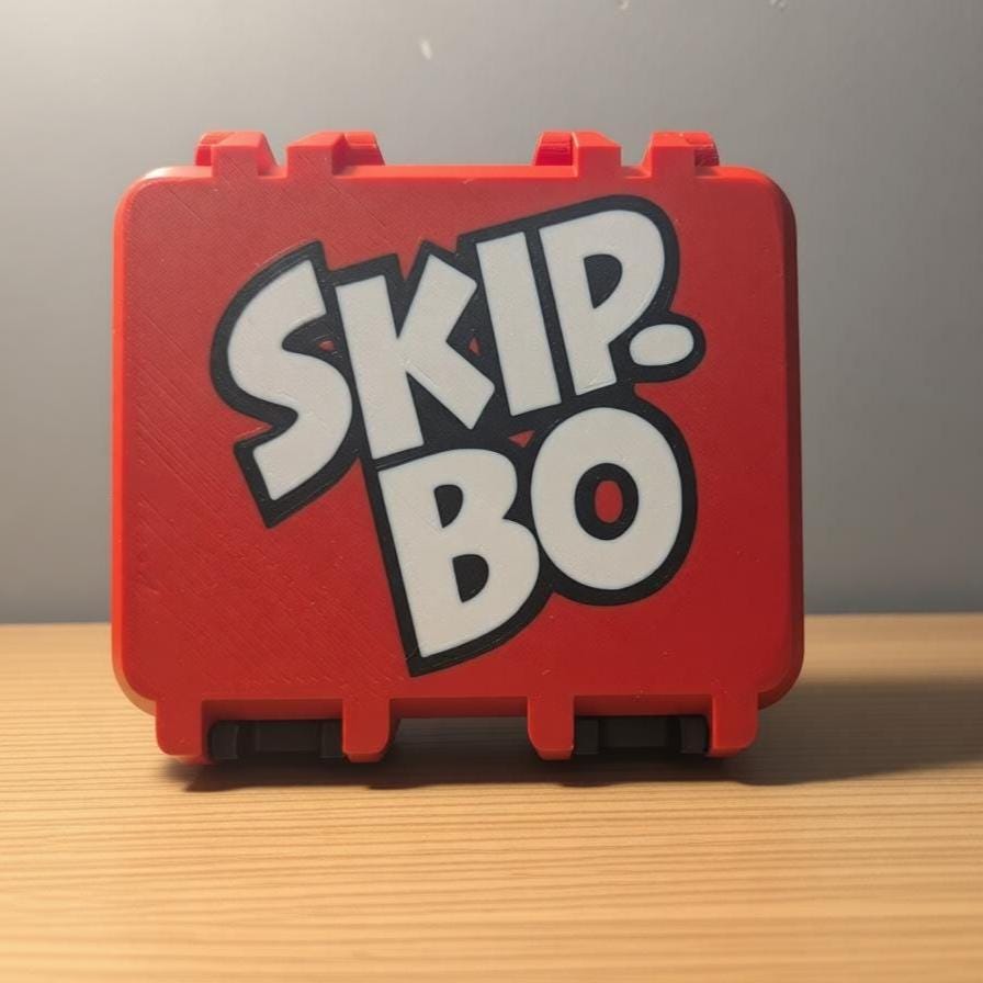 Skip-Bo Card Game Travel Case - Storage Box with Card Holder by KcPrintWorks, game night setup