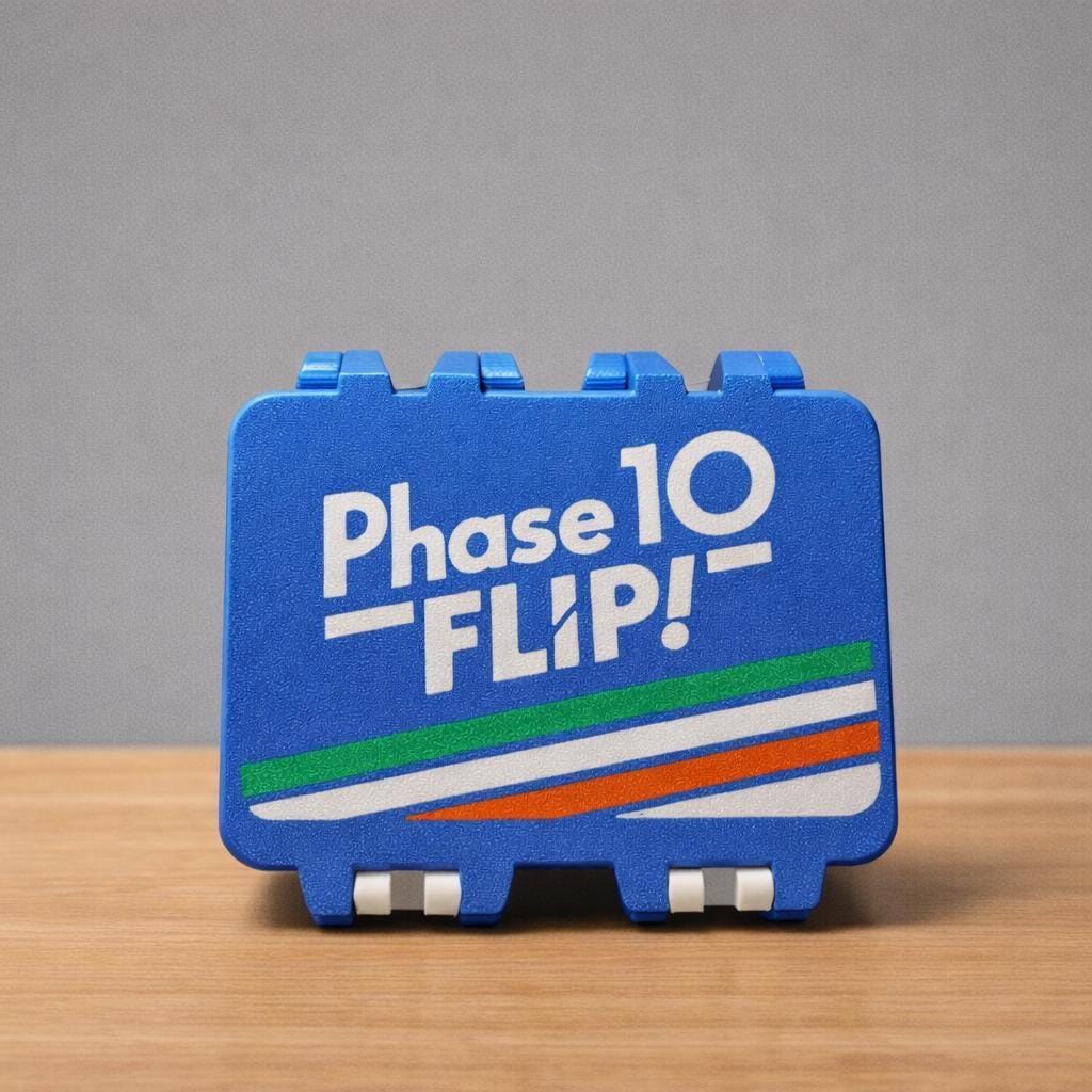 Phase 10 Flip Card Storage Box - 3D Printed Case with Card Holder by KcPrintWorks, scale detail
