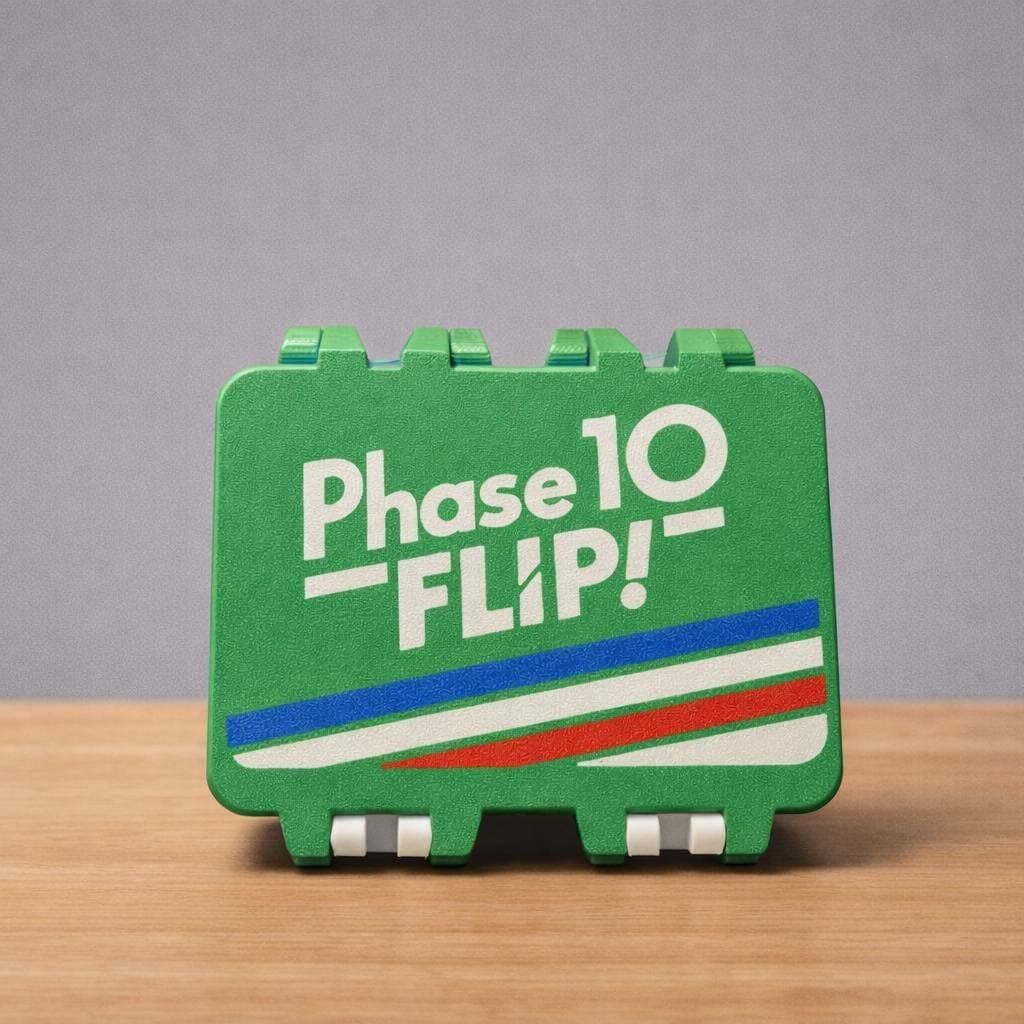 Phase 10 Flip Card Storage Box - 3D Printed Case with Card Holder by KcPrintWorks, game night setup