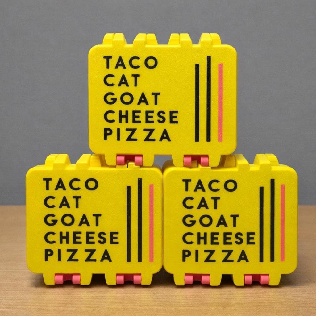 Taco Cat Goat Cheese Pizza Card Game Box - 3D Printed Organizer by KcPrintWorks, main product photo