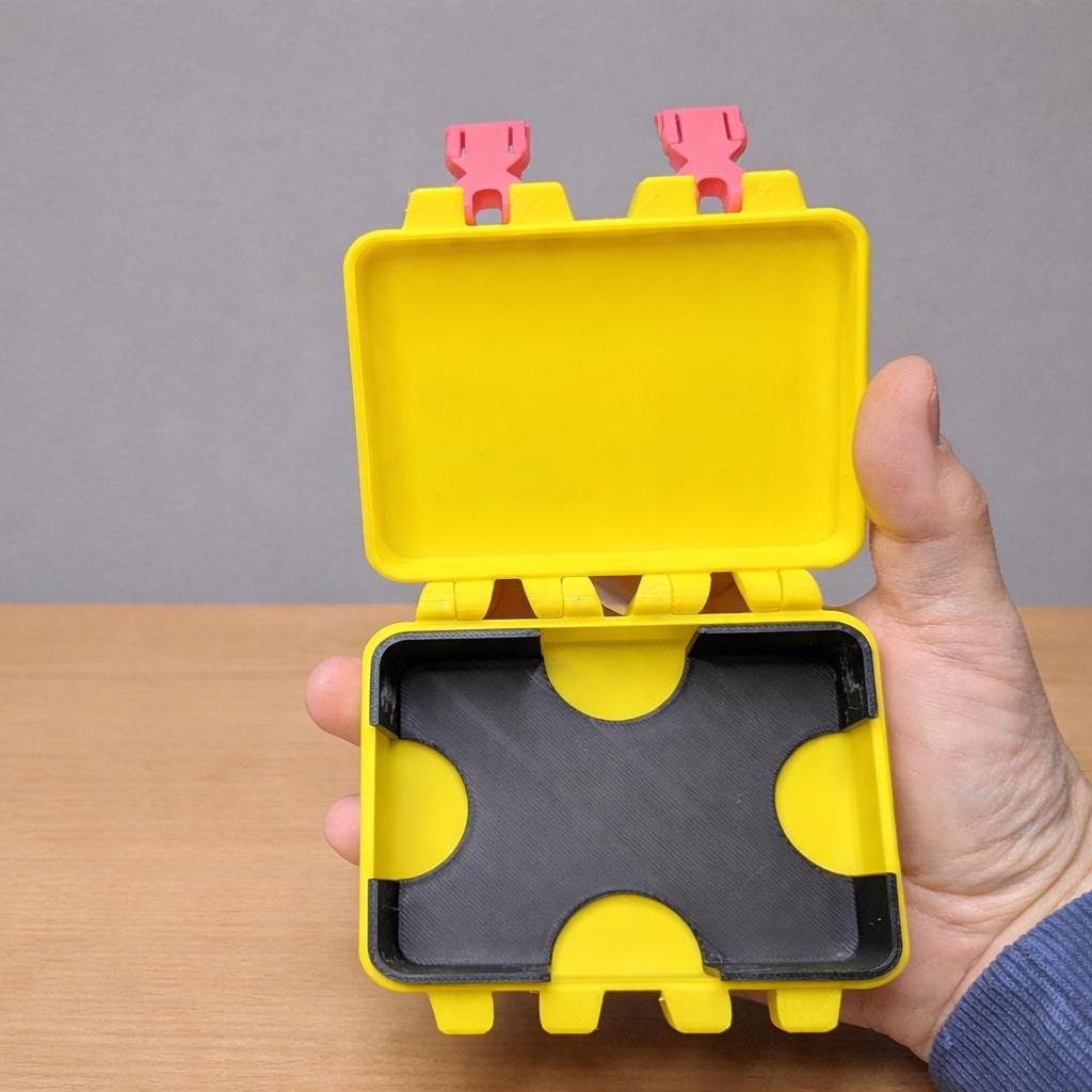 Taco Cat Goat Cheese Pizza Card Game Box - 3D Printed Organizer by KcPrintWorks, open case detail