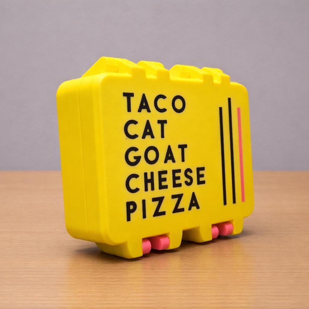 Taco Cat Goat Cheese Pizza Card Game Box - 3D Printed Organizer by KcPrintWorks, storage detail