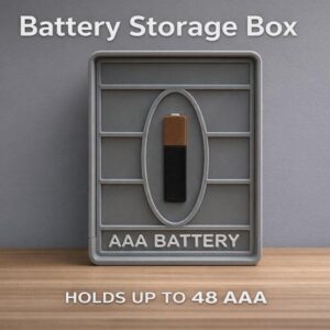 AAA Battery Storage Box Organizer - Compact 3D Printed Case by KcPrintWorks, main product photo