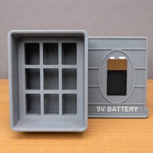 9V Battery Storage Box Organizer - 3D Printed Holder Case by KcPrintWorks, main product photo