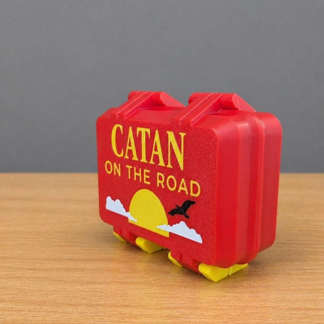 Catan travel game storage box by KcPrintWorks, front view