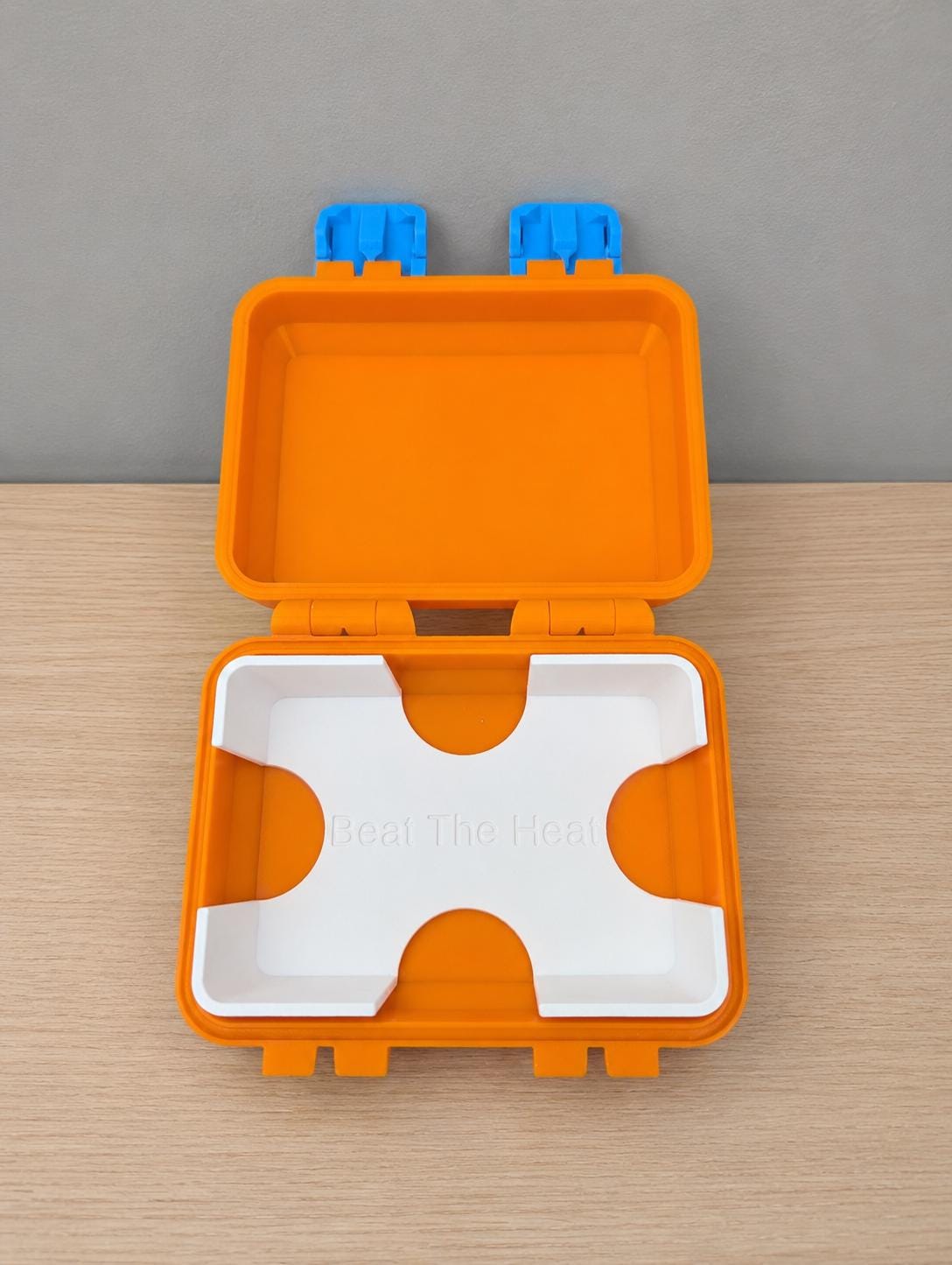Beat The Heat 3D printed storage box by KcPrintWorks, front view