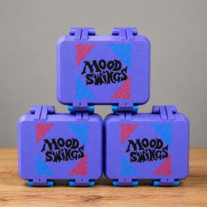 Mood Swings Card Game Case, 3D Printed Travel Organizer, Purple Blue Insert