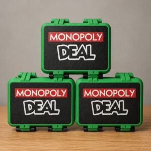 Monopoly Deal Card Case | Travel Game Card Organizer | Compact Deck Holder