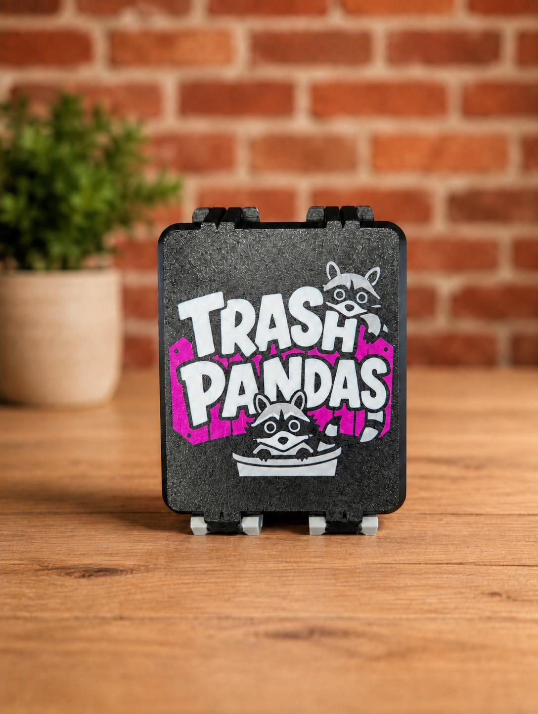 Trash Pandas Game Organizer Case, 3D Printed Travel Storage Box, Compact Board Game Accessory - Image 3
