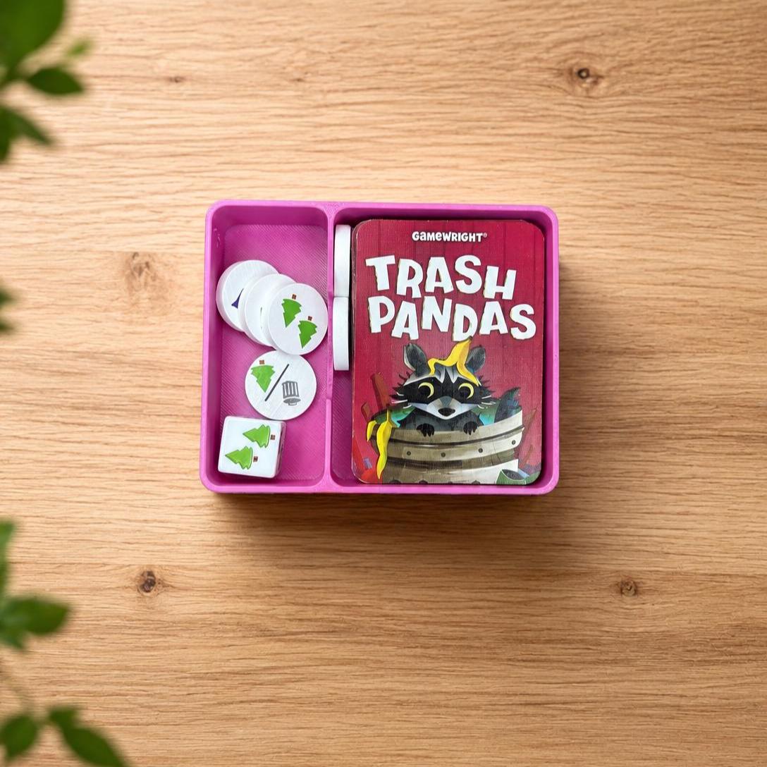 Trash Pandas Game Organizer Case, 3D Printed Travel Storage Box, Compact Board Game Accessory - Image 4