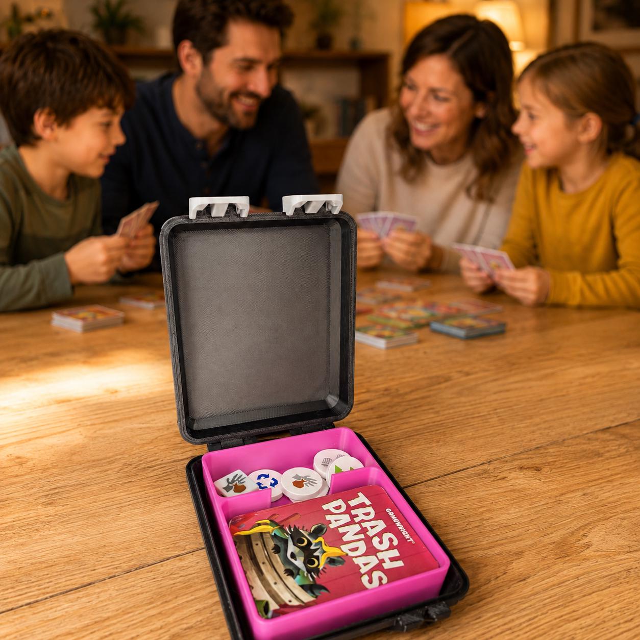 Trash Pandas Game Organizer Case, 3D Printed Travel Storage Box, Compact Board Game Accessory - Image 5