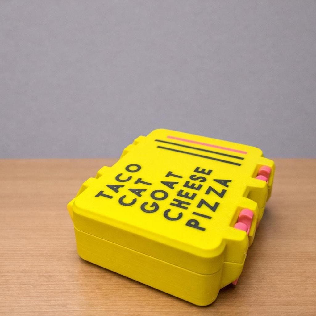 Taco Cat Goat Cheese Pizza Card Game Case | 3D Printed Organizer Box - Image 7