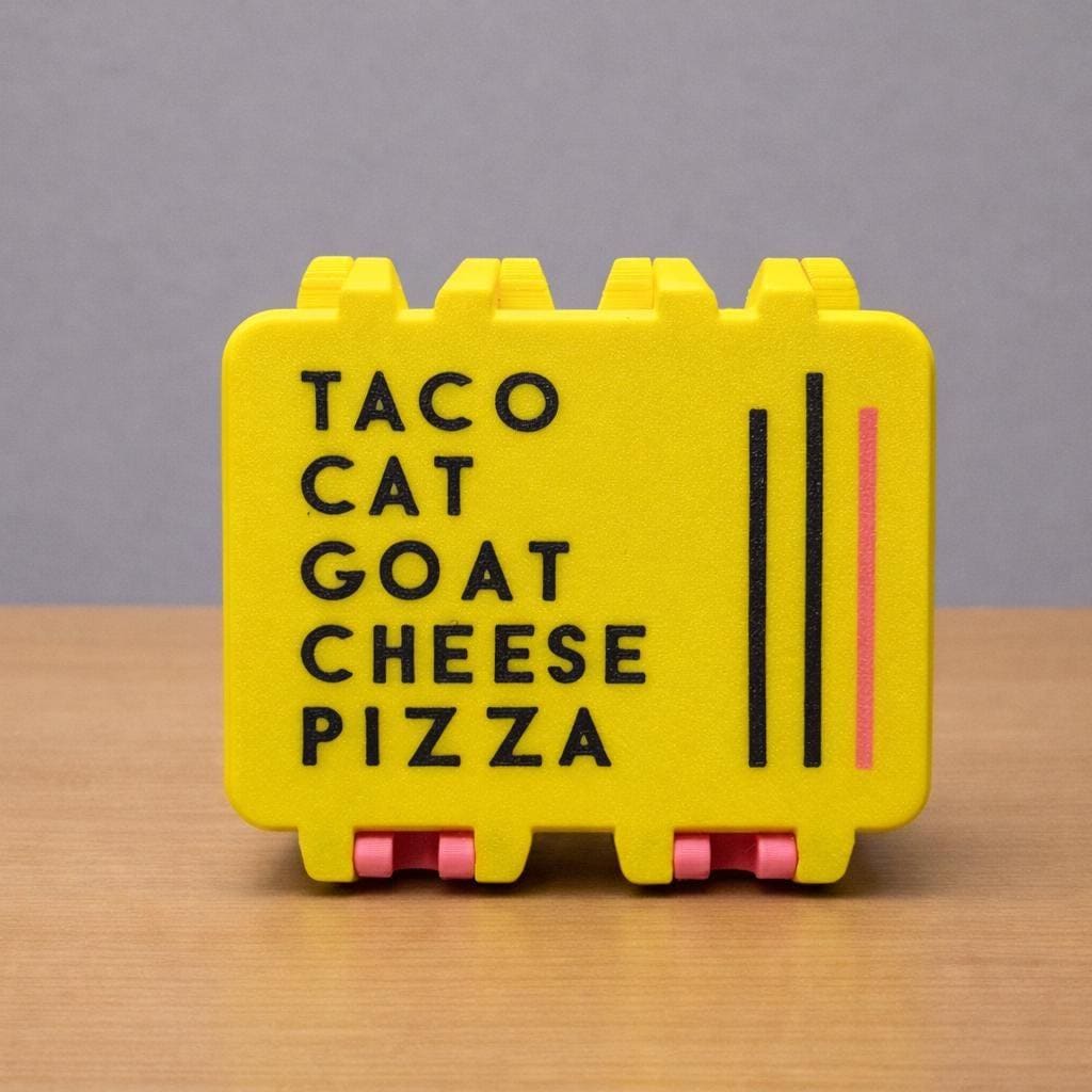 Taco Cat Goat Cheese Pizza Card Game Case | 3D Printed Organizer Box - Image 8
