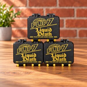 Flip 7 Liquid Death Card Game Case | 3D Printed Storage Box | Card Game Organizer | Travel Case with Latches | Game Night Gift