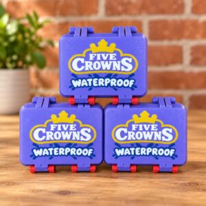 Five Crowns Waterproof Card Game Case | 3D Printed Travel Organizer (Snap Latches)