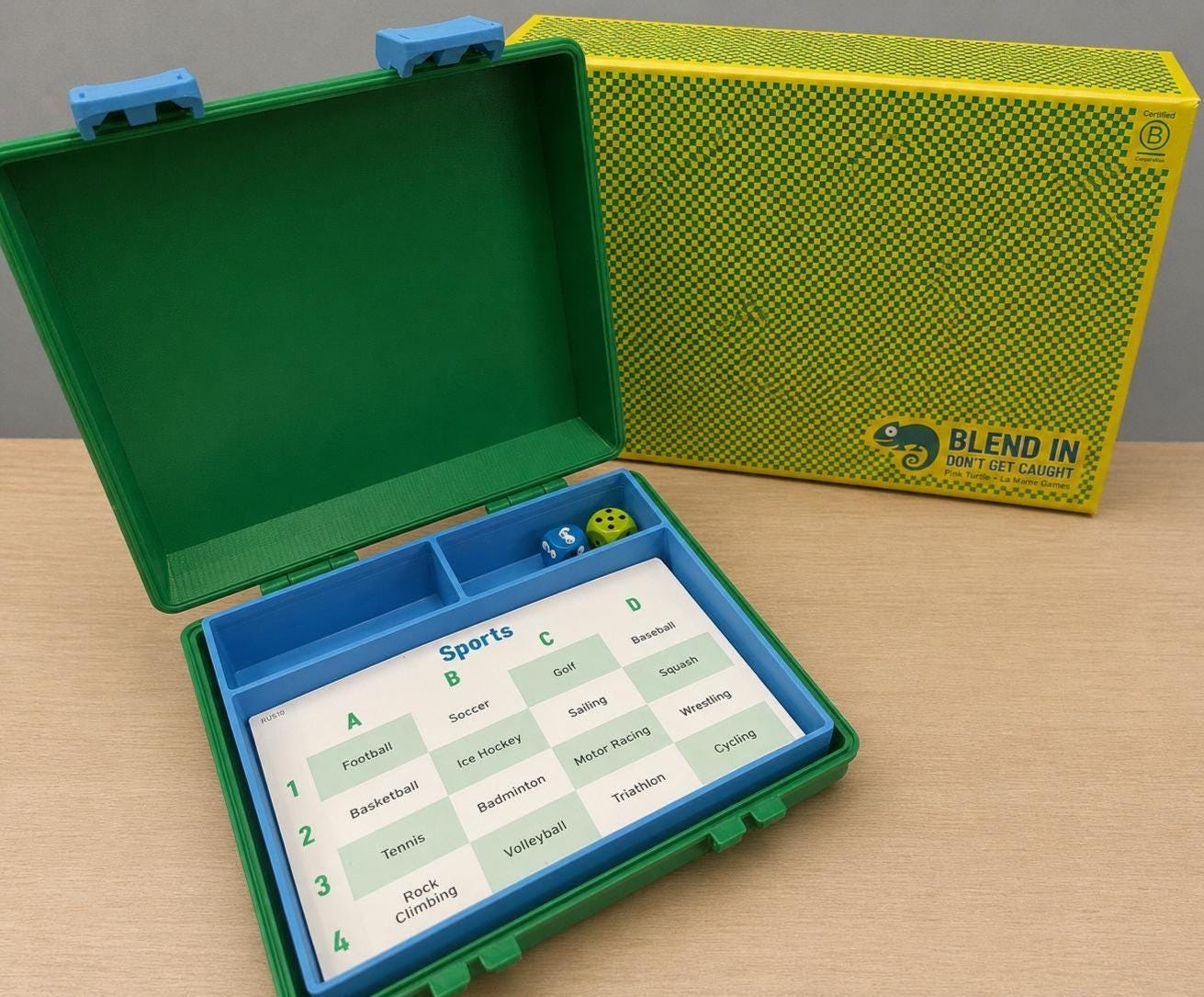 The Chameleon Board Game Storage Case | Organizer with Latches, Travel Friendly