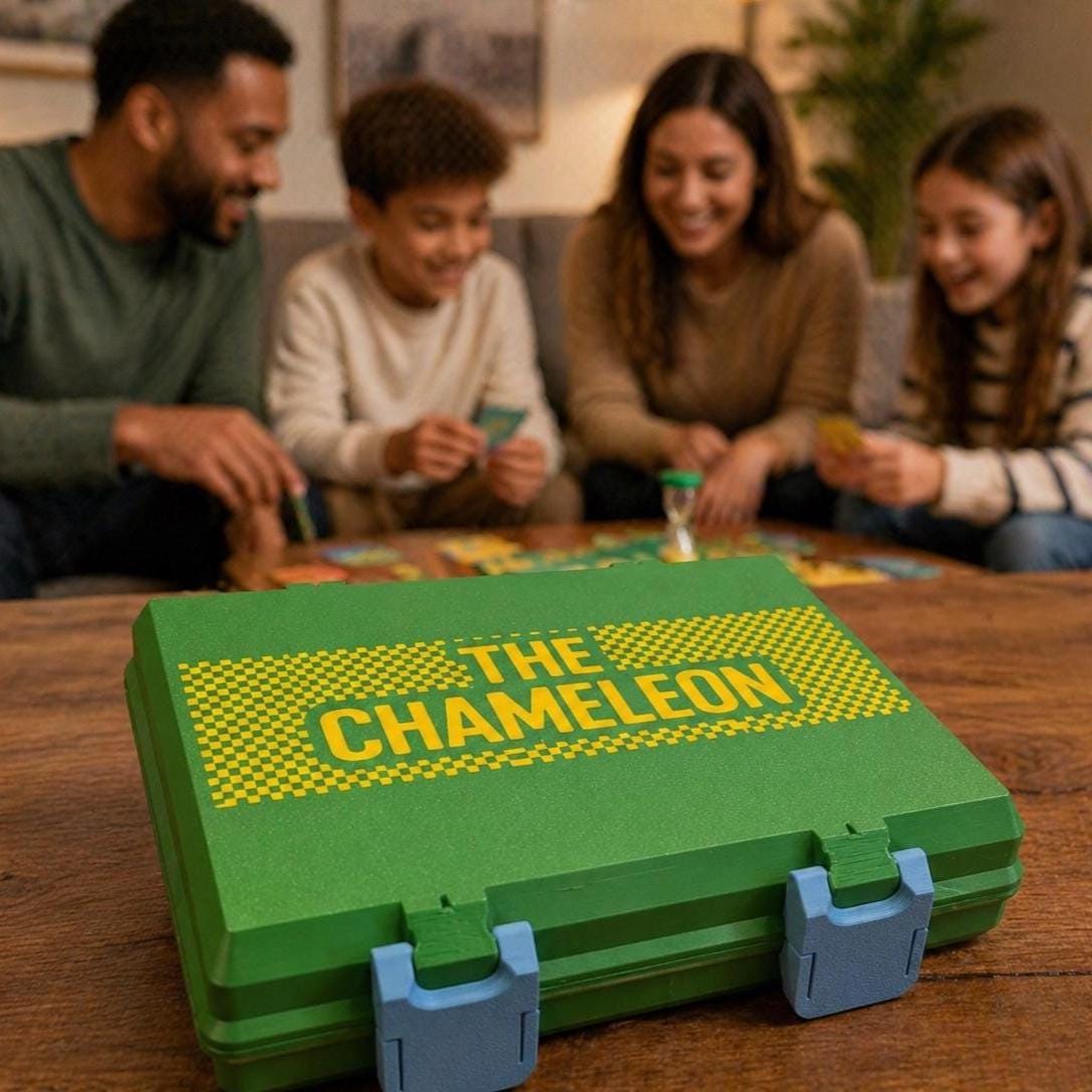 The Chameleon Board Game Storage Case | Organizer with Latches, Travel Friendly