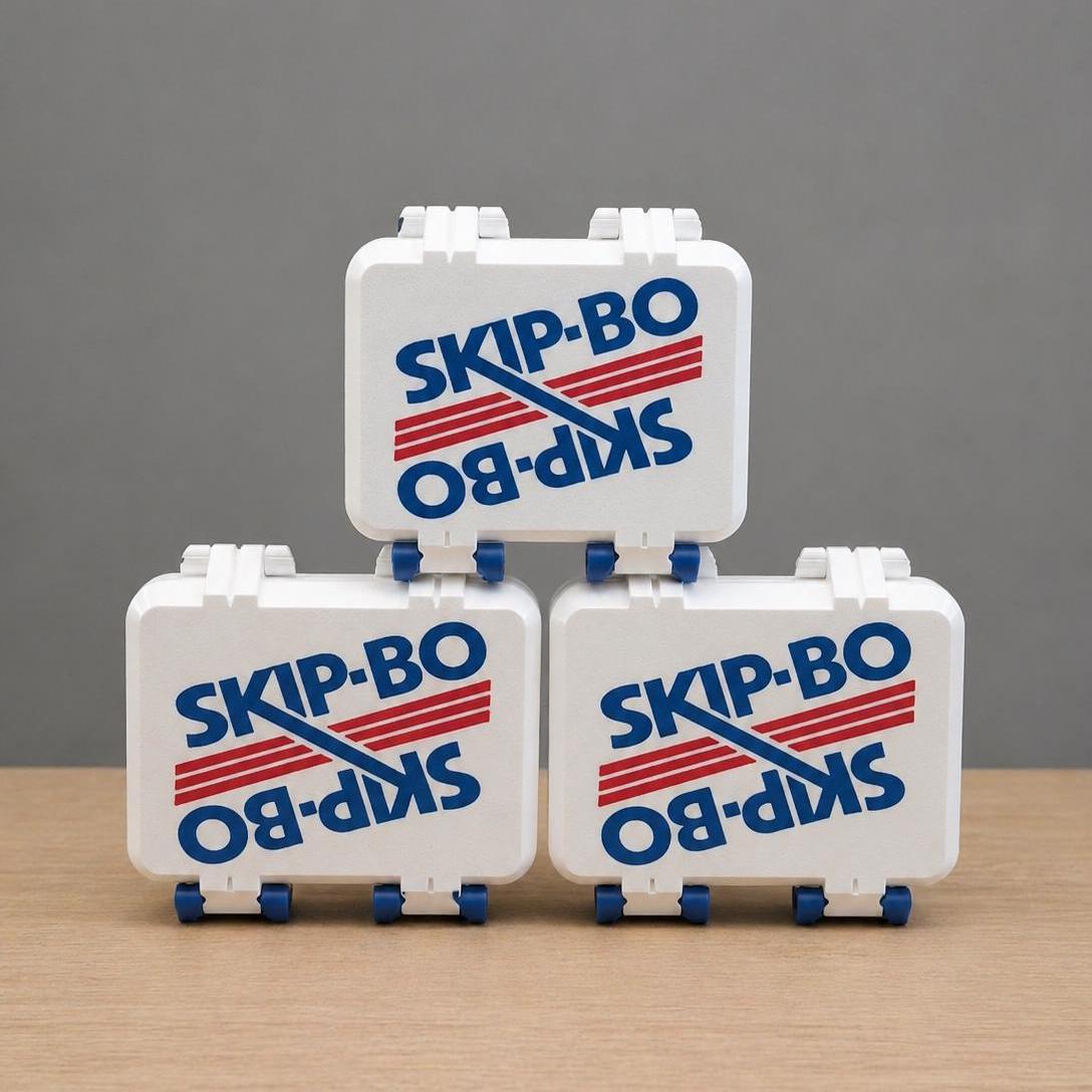 Vintage Skip-Bo Logo Card Game Storage Case | Travel Friendly