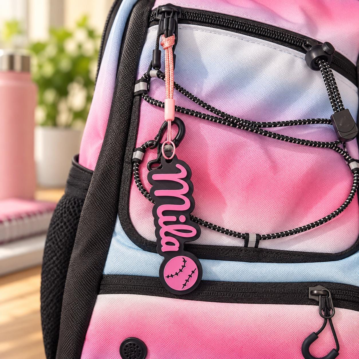 Personalized Bag Tag, Custom Name Tag with Emoji, Backpack Tag, Personalized Luggage Tag, Water Bottle Name Tag, Custom Bag Tag