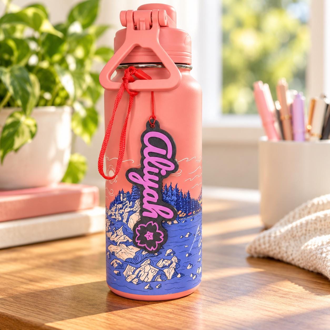 Personalized Bag Tag, Custom Name Tag with Emoji, Backpack Tag, Personalized Luggage Tag, Water Bottle Name Tag, Custom Bag Tag